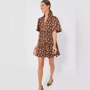 Tuckernuck Rosewood Chintz Crawford Short Sleeve Mini Dress Size M